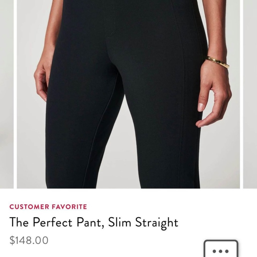 SPANX Black Perfect Pant, Slim Straight